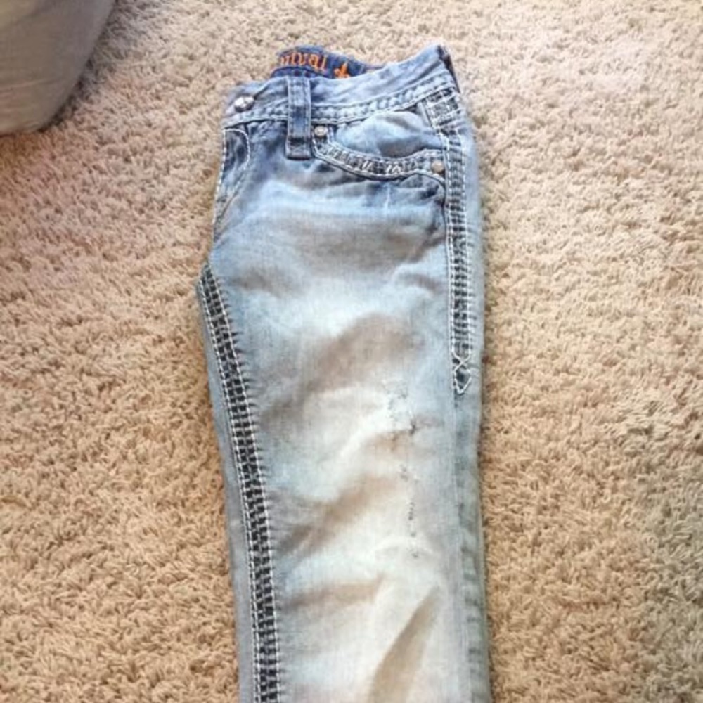 Crop Rock Revivals, very light distress. Worn once